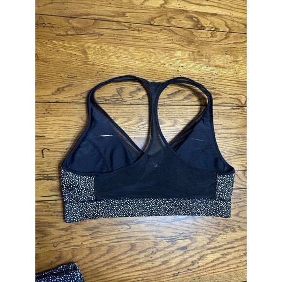 LULULEMON Pace Rival Crop in Scatter Star Arctic Grey/Black Size 8 & Sports Bra - Picture 7 of 8